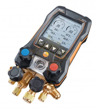 testo 557s комплект 1 в кейсе — умный цифровой манометрический коллектор и беспроводные зонды вакуума и температуры