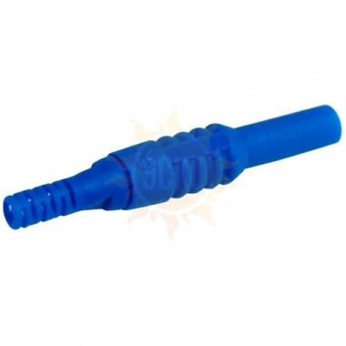 Соединитель контактный кабельный синий — для электроизмерительных приборов