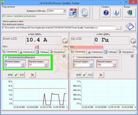 APQT Программное обеспечение для токовых клещей