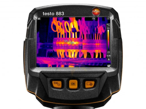 testo 883 - Тепловизор (320 x 240 пикселей, ручная фокусировка, мобильное приложение, лазерный маркер)