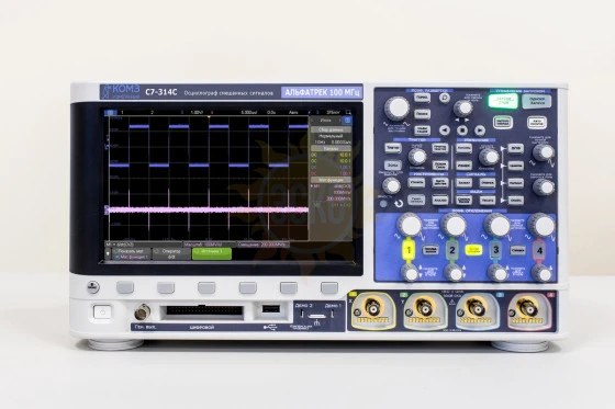 С7-314С — осциллограф смешанных сигналов четырехканальный 100 МГц