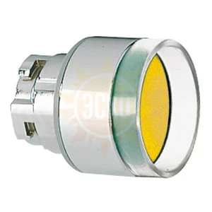 8 LM2TB305 Толкатель кнопки в металлическом корпусе, с выступающим защитным кольцом без фиксации, (без крепежного основания ..AU120), цвет желтый
