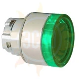 8 LM2T BL103 Толкатель кнопки в металлическом корпусе, без фиксации, с возможностью установки подсветки, утапливаемый тип, видимый сбоку, (без крепежного основания ..AU120), цвет зеленый