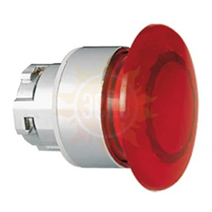 8 LM2T BL6144 Толкатель грибовидной кнопки d=40 мм в металлическом корпусе, с возможностью установки подсветки, без фиксации, (без крепежного основания ..AU120), цвет красный