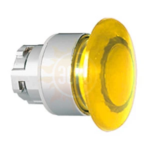 8LM2TBL6145 Толкатель грибовидной кнопки d=40 мм в металлическом корпусе, с возможностью установки подсветки, без фиксации, (без крепежного основания ..AU120), цвет желтый