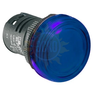 8LP2TILA6P Светосигнальный моноблок постоянного свечения, голубой, 12VDC/AC