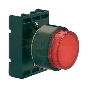 8 LP2T QL204 Толкатель кнопки c фиксацией, с подсветкой, выступающего типа, пластиковый, (с монтажным переходником) цвет красный
