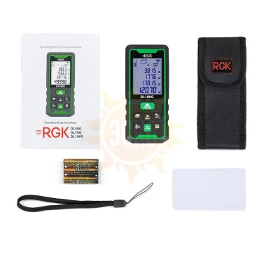 Лазерный дальномер RGK DL100G (с поверкой) - зеленый луч
