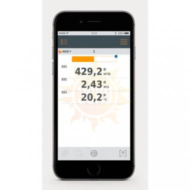 testo 405i - смарт-зонд термоанемометр с Bluetooth, управляемый со смартфона/планшета