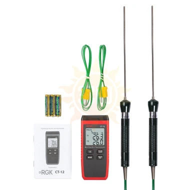 RGK CT-12+2шт TR-10W — контактный термометр с двумя погружными зондами температуры