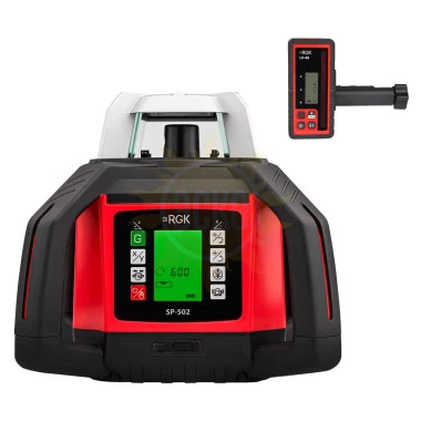 Комплект: ротационный нивелир RGK SP-502 + миллиметровый приёмник излучения RGK LD-88