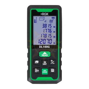 Лазерный дальномер RGK DL100G (с поверкой) - зеленый луч