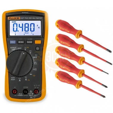 Комплект Fluke IB117M - мультиметр Fluke 117 с набором отвёрток