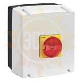 GAZ032DT3 Выключатель-разъединитель для фотоэлектр. систем, 32 A 1000 В, корпус IEC/EN IP65, красная/желтая ручка