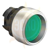 LPCB303 Толкатель кнопки в пластиковом корпусе, с выступающим защиnным кольцом без фиксации, (без крепежного основания ..AU120), цвет зеленый