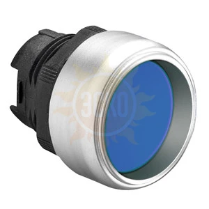 LPCB306 Толкатель кнопки в пластиковом корпусе, с выступающим защиnным кольцом без фиксации, (без крепежного основания ..AU120), цвет синий
