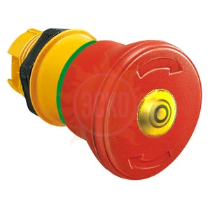 LPCBL6645 Грибовидная кнопка с подсветкой , 40 мм, цвет желтый