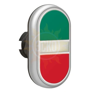 LPCBL7213 Двойная кнопка нажатия с белой подстветкой, цвет зеленый/красный