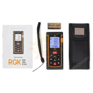 Комплект лазерного дальномера RGK D60 и термометра AMO T105