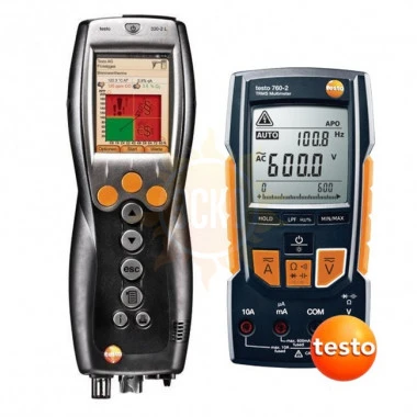 Видео с testo 330-2 LL NOx BT/760-2 — анализатор дымовых газов с NOx и Bluetooth + мультиметр с магнитным креплением + кейс