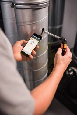 Testo 405i — смарт-зонд термоанемометр с Bluetooth, управляемый со смартфона/планшета