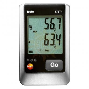 testo 176 T4 — 4х-канальный логгер данных температуры с разъемами для внешних зондов (т/п типа T, K и J)