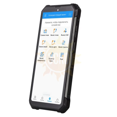 Комплект GNSS-приёмник RGK SR1 со смартфоном и вехой