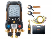 testo 557s комплект 1 в кейсе — умный цифровой манометрический коллектор и беспроводные зонды вакуума и температуры