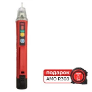 Тестер напряжения (индикатор) Комплект индикатора напряжения RGK AC-10 и рулетка AMO R303