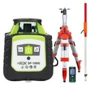 Нивелир Комплект: ротационный нивелир RGK SP-100G с калибровкой + элевационный штатив RGK SH-170 + рейка RGK LR-2 + дальномер RGK DL100G
