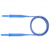 Провод измерительный 1,8м с разъемами "банан" 5кВ голубой